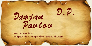 Damjan Pavlov vizit kartica